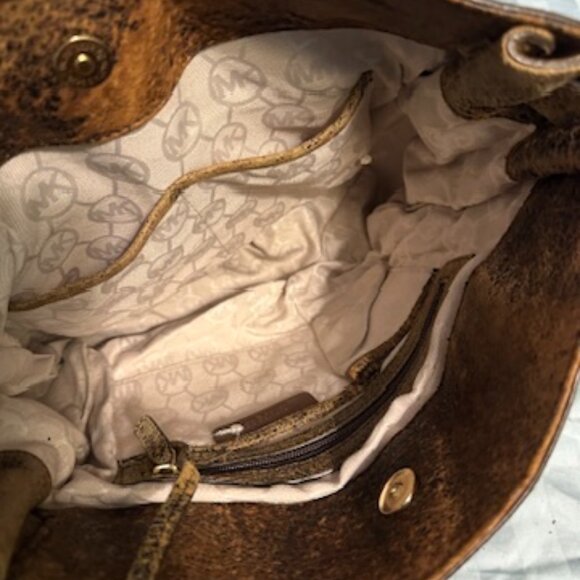 Michael Kors North South Suede Satchel - Picture 4 of 7